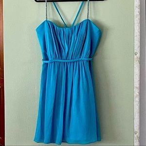 David’s Bridal Malibu Short Beaded Strap Dress, Size 12